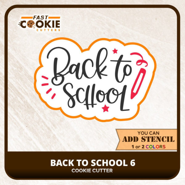 Back to School 6 Cookie Cutter