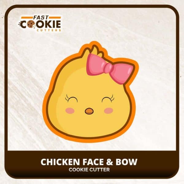Chicken Face & Bow Cookie Cutter