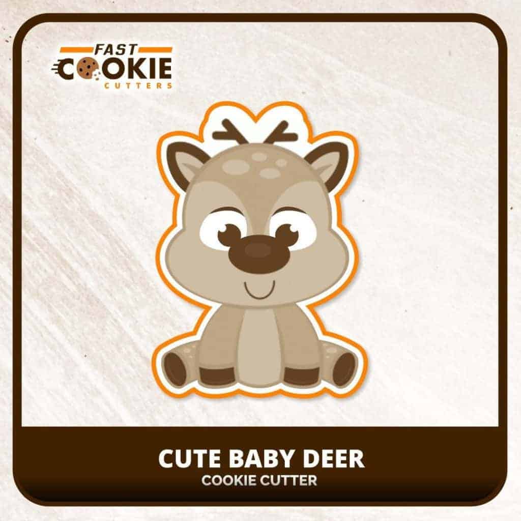 Cute Baby Deer Cookie Cutter - Fast Cookie Cutters