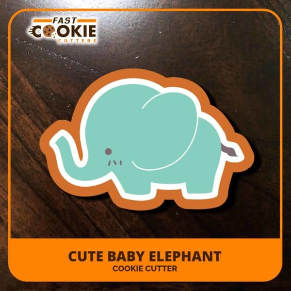 Cute Baby Elephant Cookie Cutter - Fast Cookie Cutters