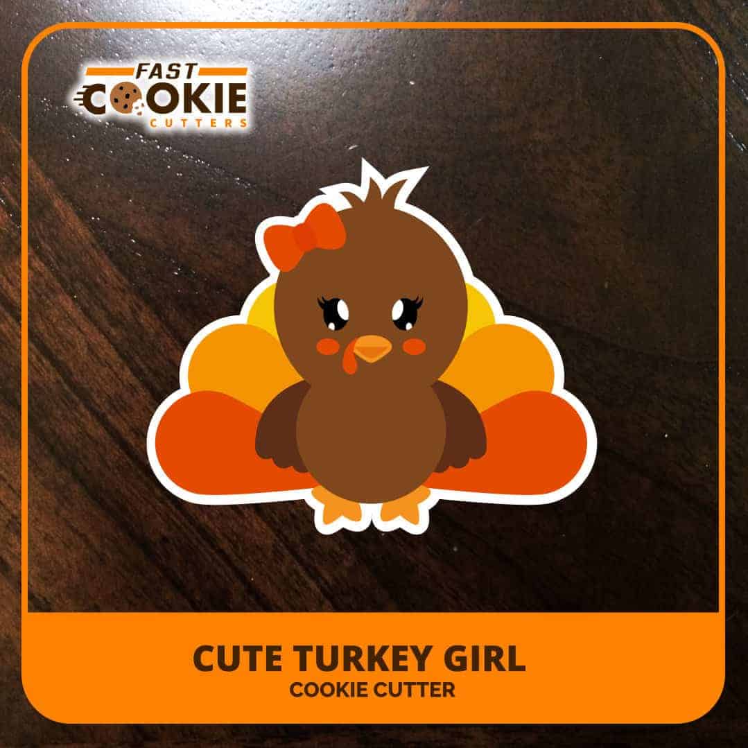 Girl Turkey Pumpkin Cookie Cutter