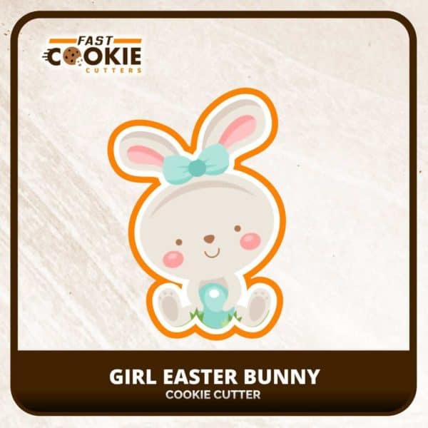Girl Easter Bunny Cookie Cutter