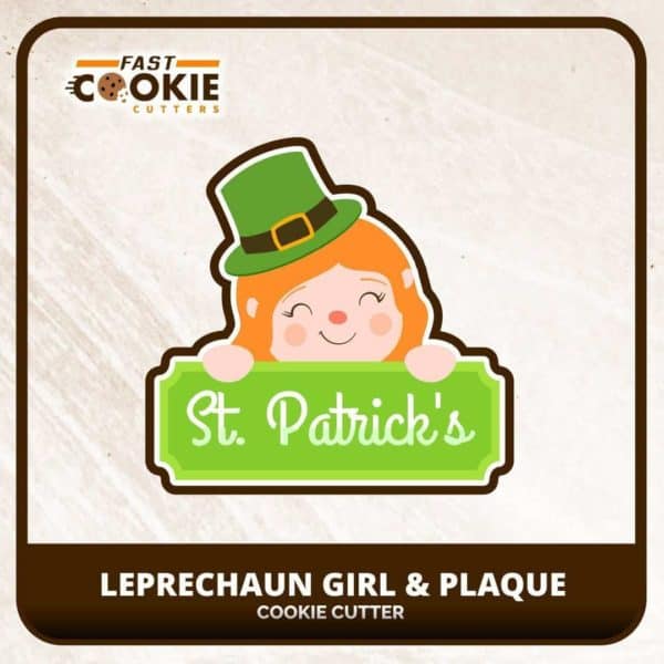 Leprechaun Girl & Plaque Cookie Cutter