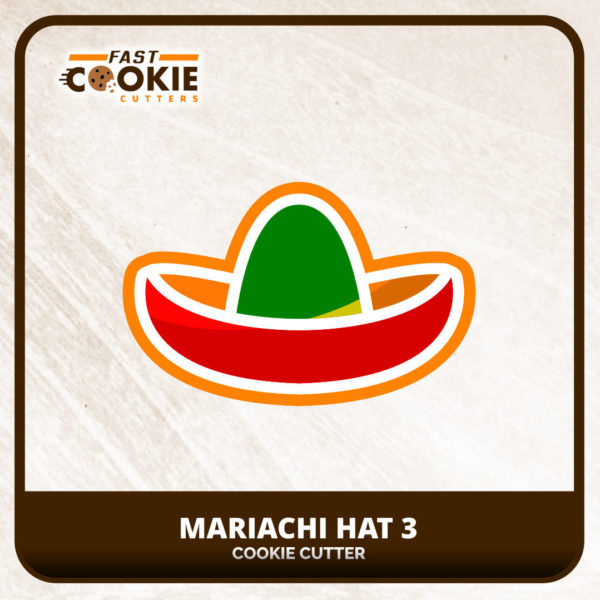 Mariachi Hat 3 Cookie Cutter