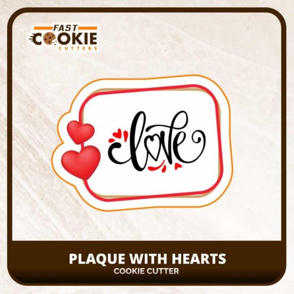 Plaque with Hearts