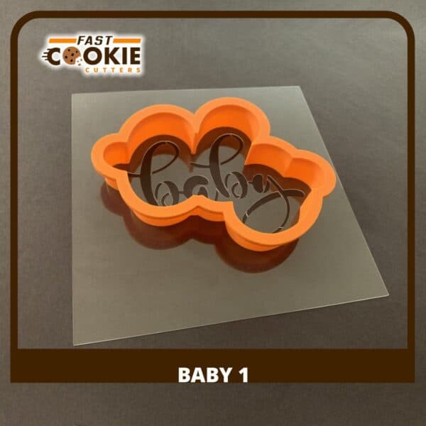 Baby Hand Lettered Cookie Cutter