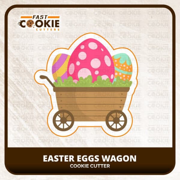 Easter Eggs Wagon Cookie Cutter