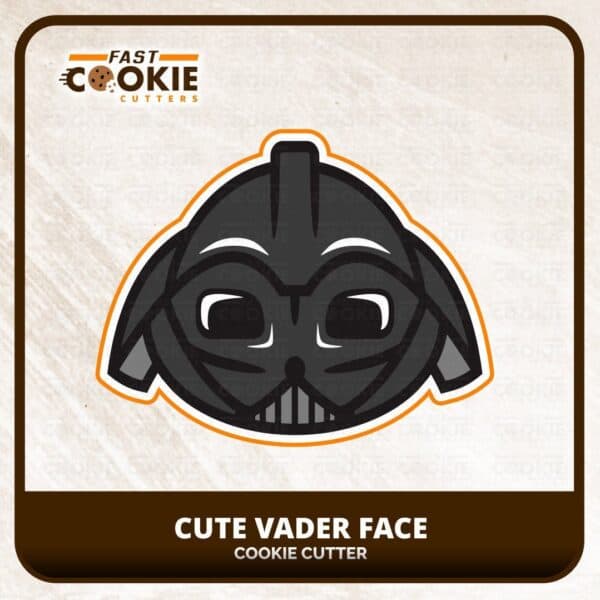 Cute Vader Face Cookie Cutter