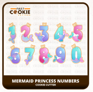 Mermaid Numbers Cookie Cutter
