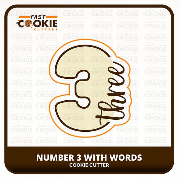 Numbers with Words Cookie Cutter