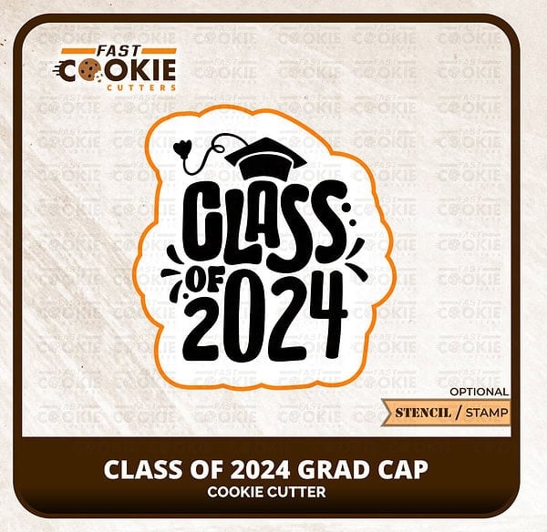 Class of 2024 Grad Cap Cookie Cutter