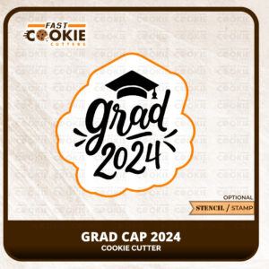 Grad Cap Cookie Cutter Stencil