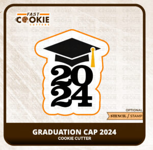 Graduation Cap Cookie Cutter Stencil or Stamp
